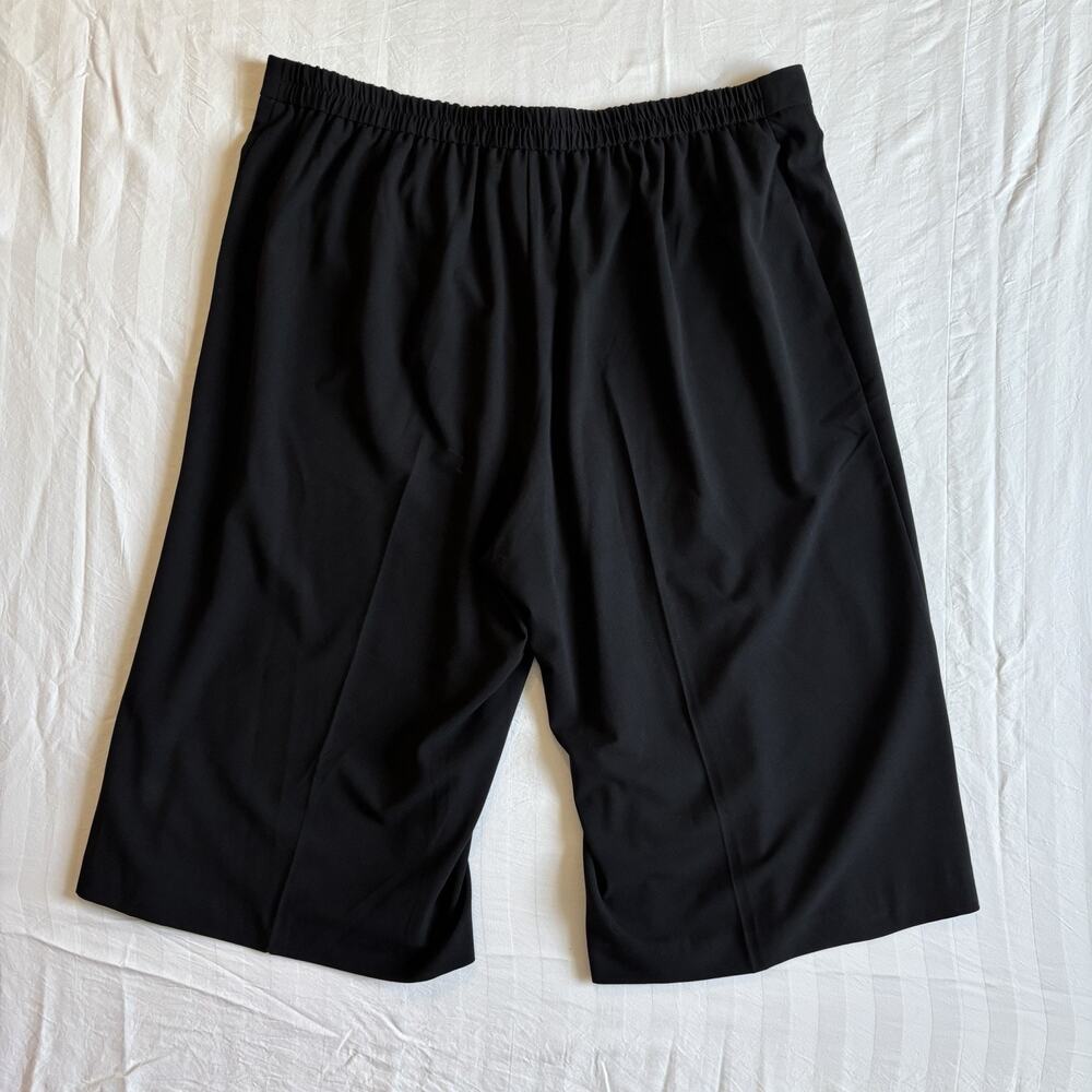 Catherines Refined Black Pull On Wide Leg Crop Shorts Womens 2X 22W 24W